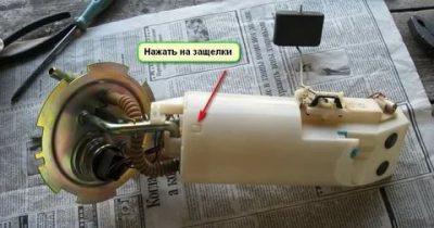 Как разобрать бензонасос на ланосе?