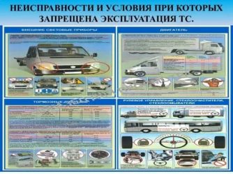 Технические неисправности при которых запрещена эксплуатация автомобиля?