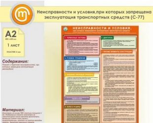 Технические неисправности при которых запрещена эксплуатация автомобиля?